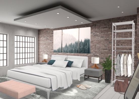Peaceful Bedroom Design Rendering