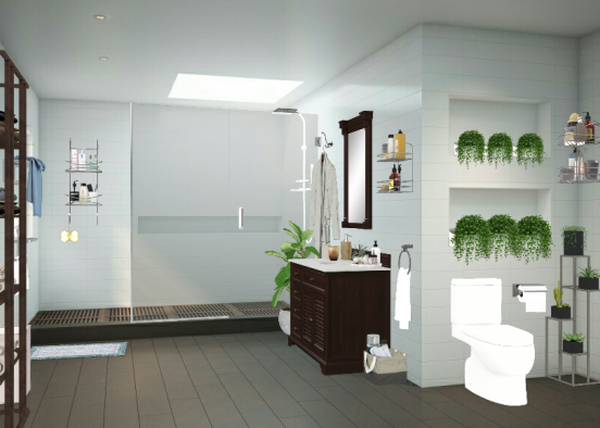 Relaxing bathroom Design Rendering