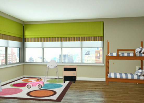 A happy kids room Design Rendering