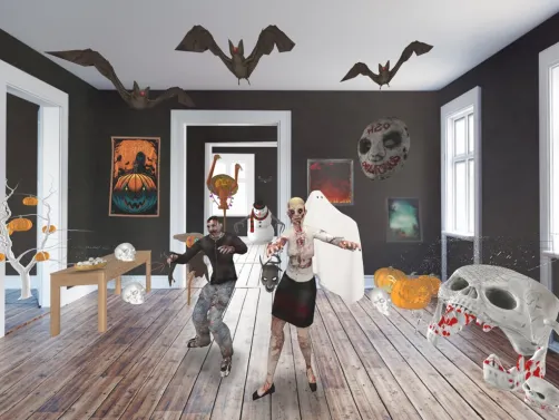 a zombies haunted cafe 🧟‍♂️ 🧟‍♀️ 