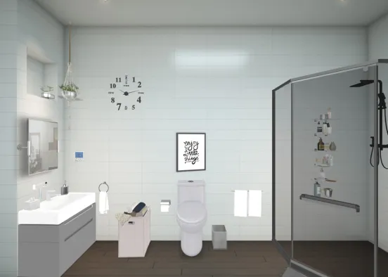 modern chic bathroom  Design Rendering