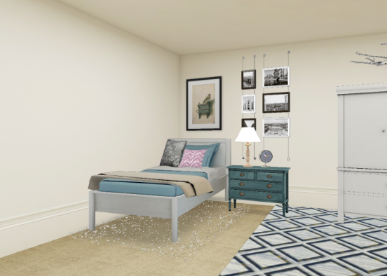 Aestethic bedroom Design Rendering