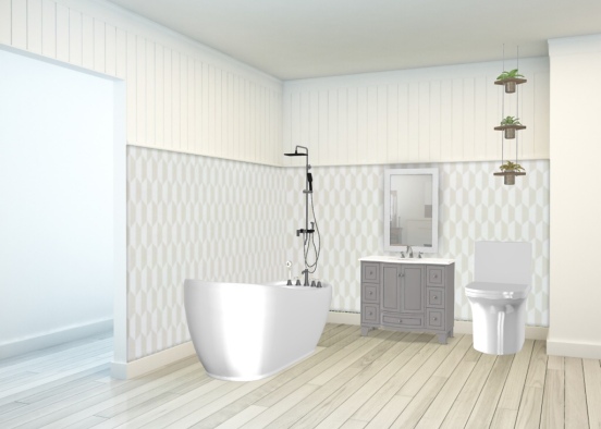 Apartment Guest Bathroom Design Rendering