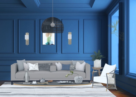 Blue Life White Thoughts Design Rendering