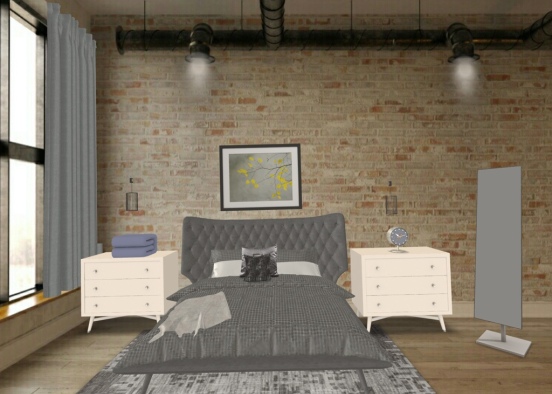 Apartment Master Bedroom Design Rendering