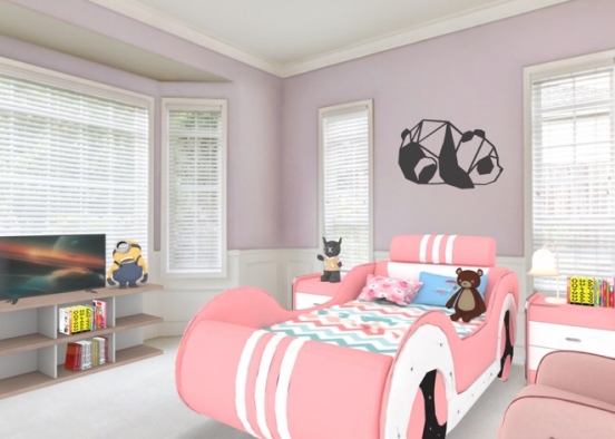 Kara’s 8 year old bedroom Design Rendering