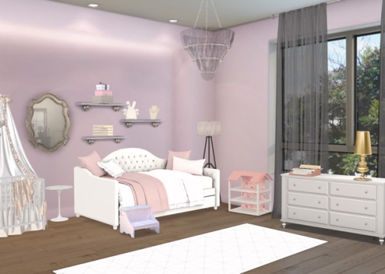 baby and little girl room Design Rendering