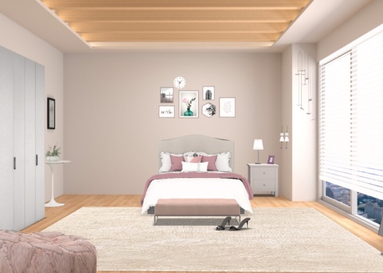 🤩💤💯💕#pink #bedroom #relax Design Rendering