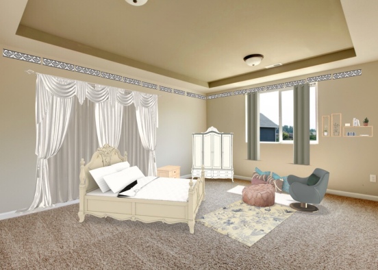 beautiful bedroom Design Rendering