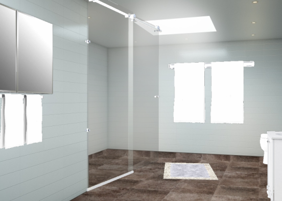 Our Initial bathroom plan Design Rendering