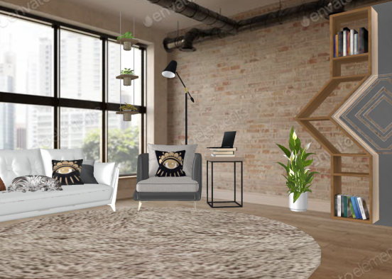 High-rise living room Design Rendering