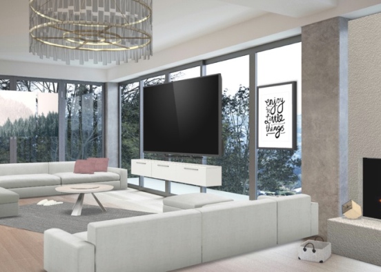 Living room area  Design Rendering
