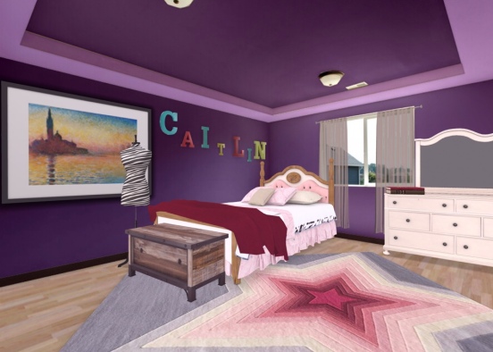 Caitlin’s Room Design Rendering