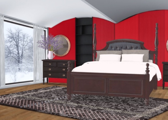 Winter’s night bedroom Design Rendering