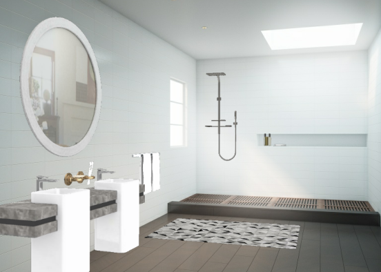 Salle de bain moderne  Design Rendering