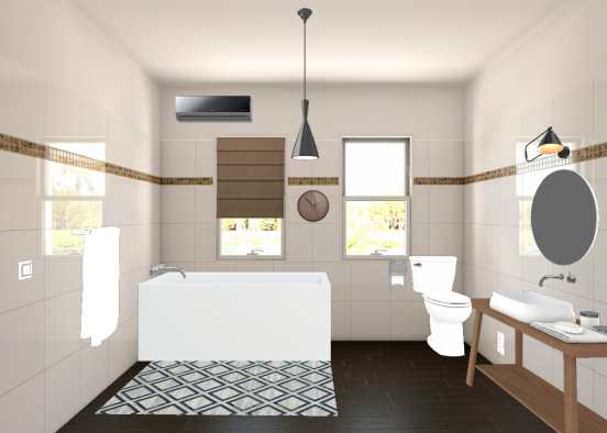 Salle de bain entièrement  rénové  Design Rendering
