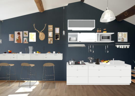 Minimal Kitchen Design Rendering