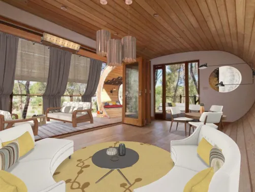 mid century tree house