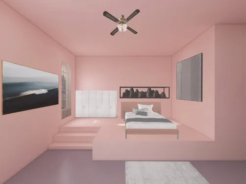 pink and grey room