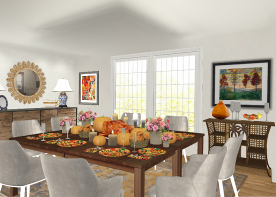 Thanks giving table ready  Design Rendering