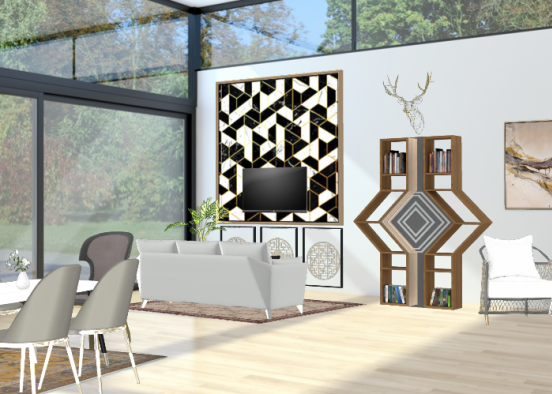 Gold and nature Design Rendering