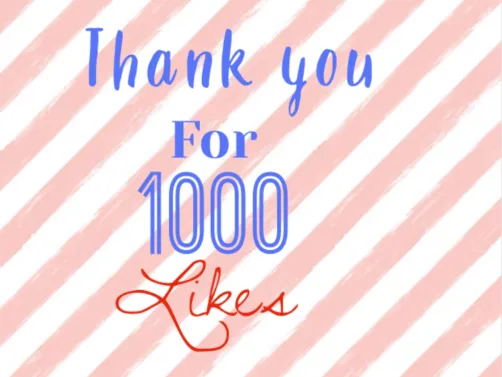 Thank you lovelies for 1000 likes