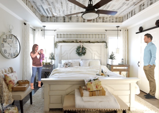 Farmhouse bedroom Design Rendering