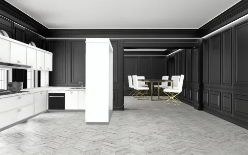 Minimalist design of kitchen