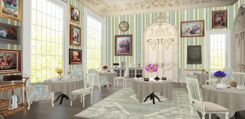 The hotel tea shop. 