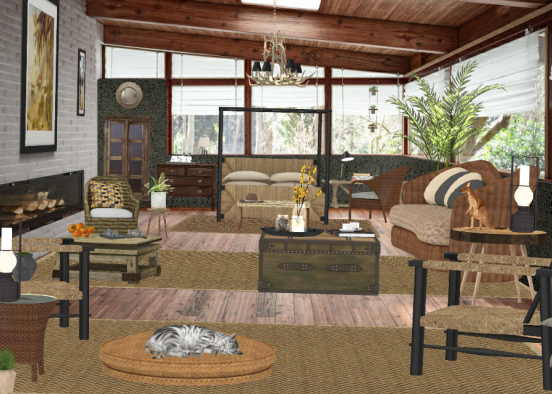"Outback" on the porch. Design Rendering