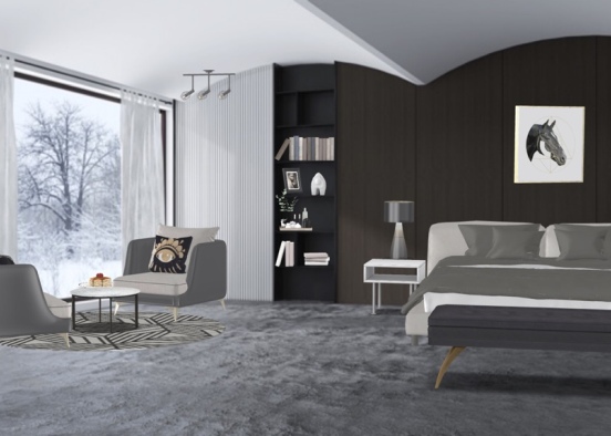 classy bedroom 🖤 Design Rendering