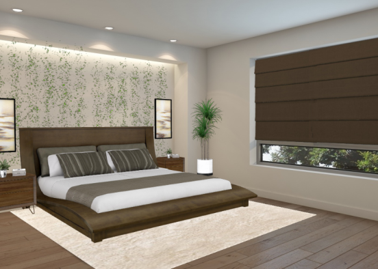 Nature Bedroom Design Rendering