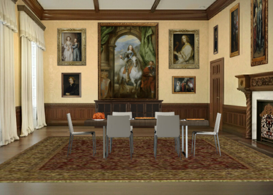 royal dining room Design Rendering