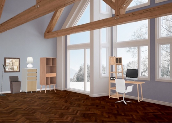 Cute Home Office for Mom Design Rendering