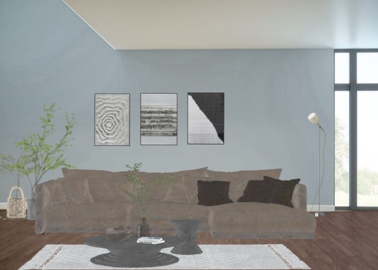 living-room simple Design Rendering