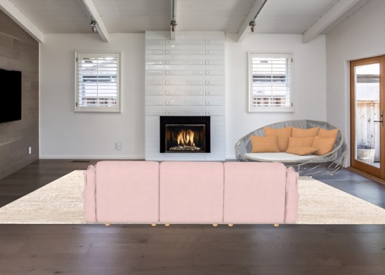 minimalist lounge Design Rendering