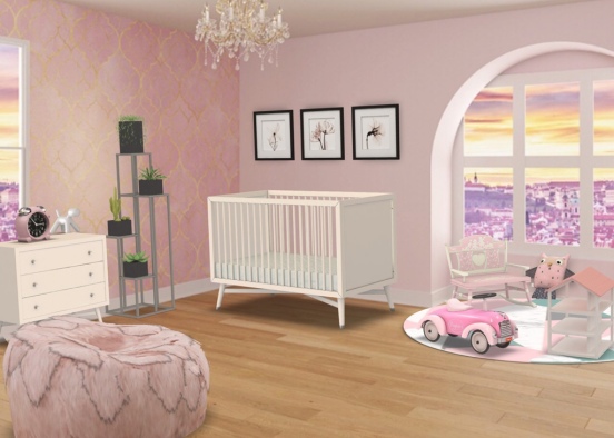 pink princess baby Design Rendering