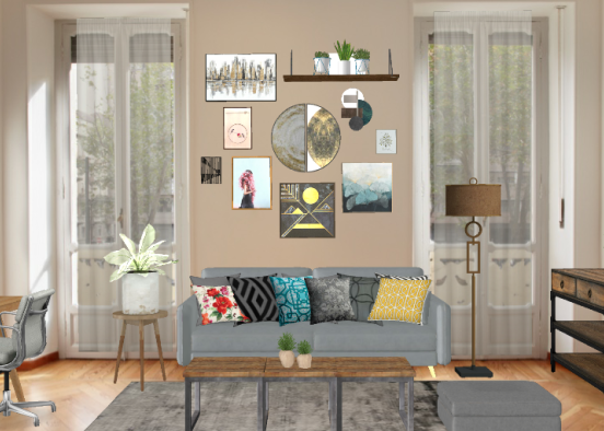 My dream living Room 🍀🌹 Design Rendering