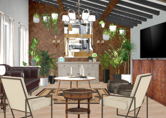 Different living room style Design Rendering