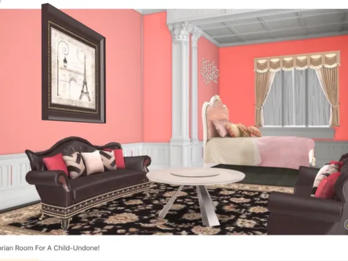Red Victorian Room For A Child-Done!