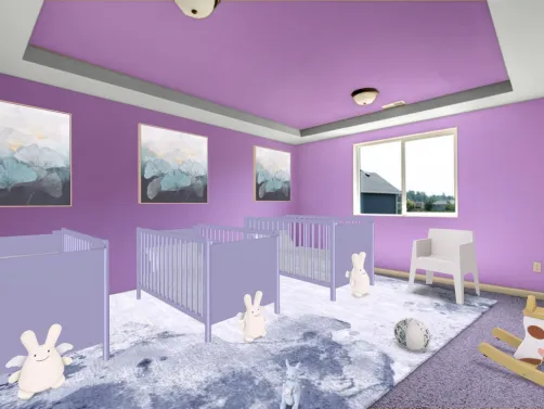 Triplets room of Purple and Blue