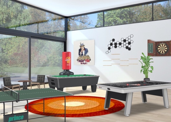 Games room ... I WANT YOU TO PLAY  Design Rendering