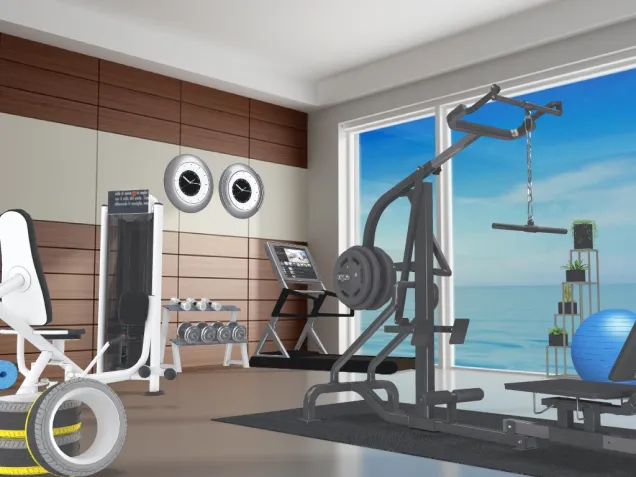 Power gym with stunning sea view 