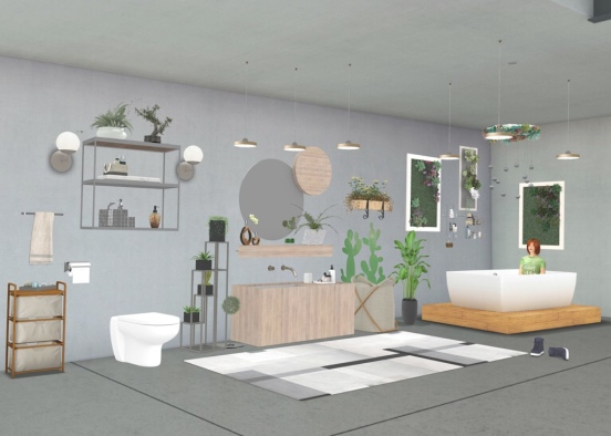 Plant Based Bathroom Design Rendering