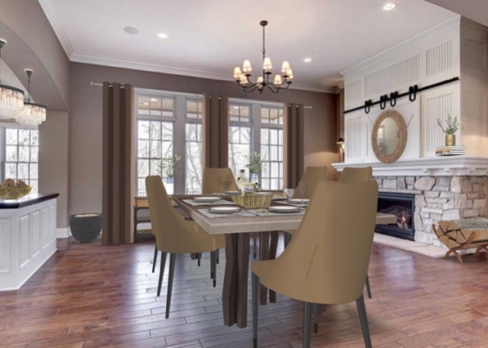 luxury family dining room 🍰✨ Design Rendering