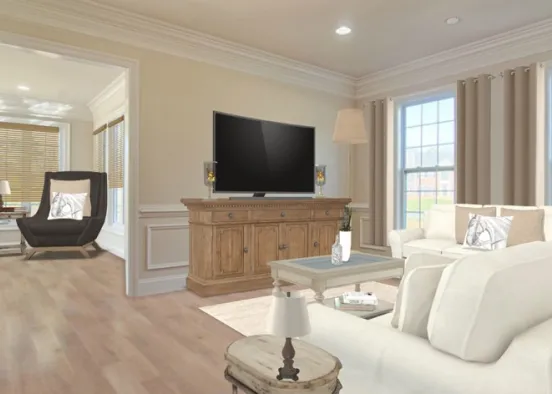 simple luxury cosy living room 💫🌷 Design Rendering