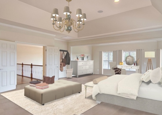 grownup luxury bedroom Design Rendering