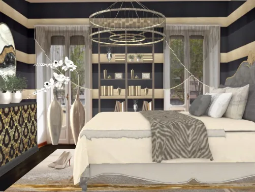 Black and Gold Bedroom