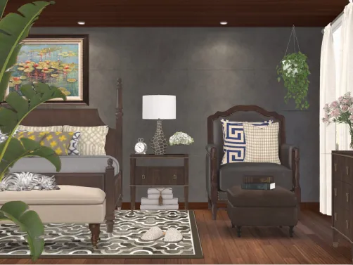 Dark Wood Traditional Bedroom