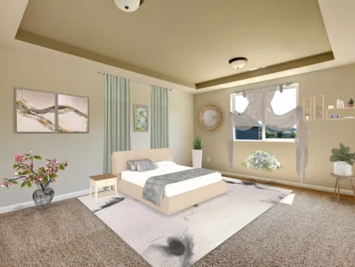 modern cozy plant bedroom